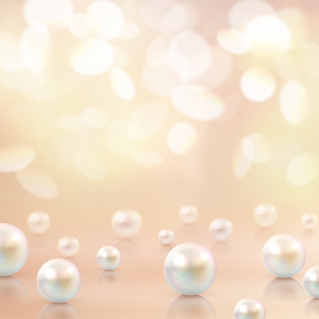 Pearls Beads Bokeh Background