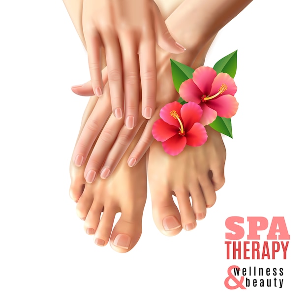 Pedicure manicure spa salon poster