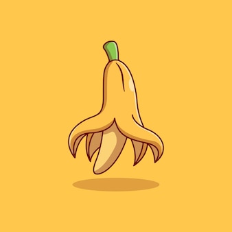 Peeled banana fruit vector illustration design