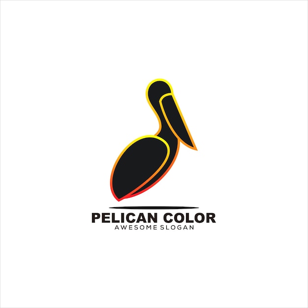 Free vector pelican logo illustration vector