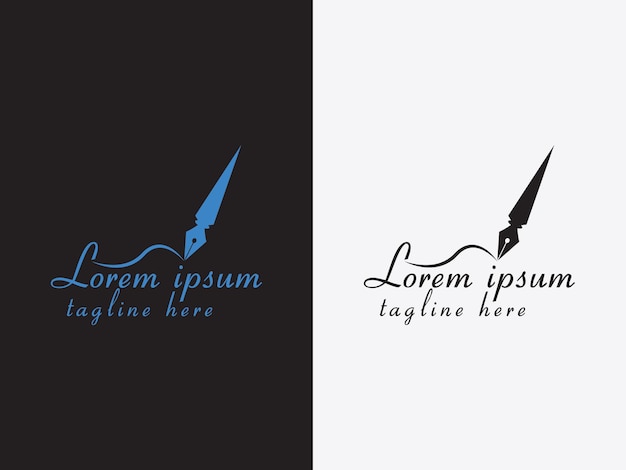Pen logo icon design template
