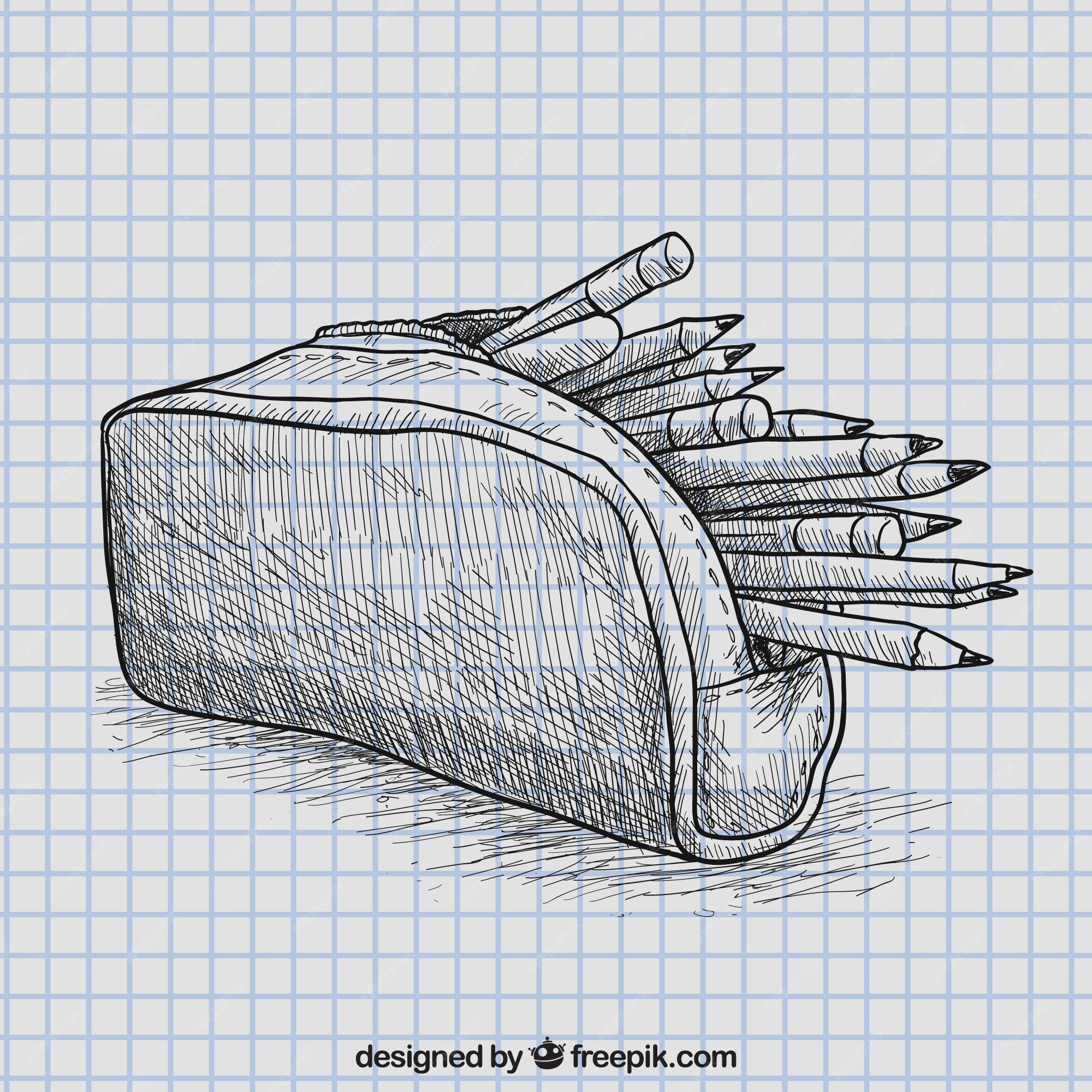 Free Vector  Pencil case