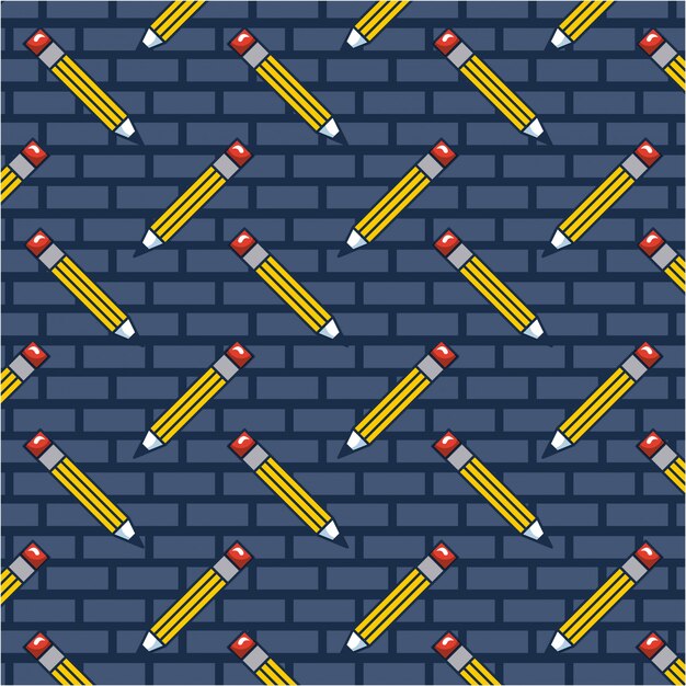 Free vector pencil doodle pattern