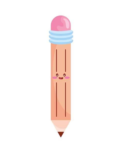 Free vector pencil graphite kawaii style