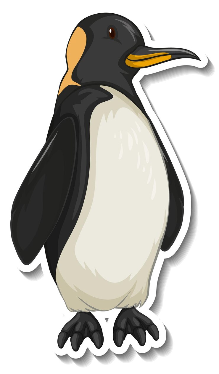 Free Vector penguin animal cartoon sticker