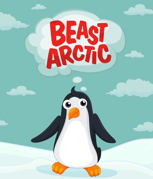 Free vector penguin living in the arctic