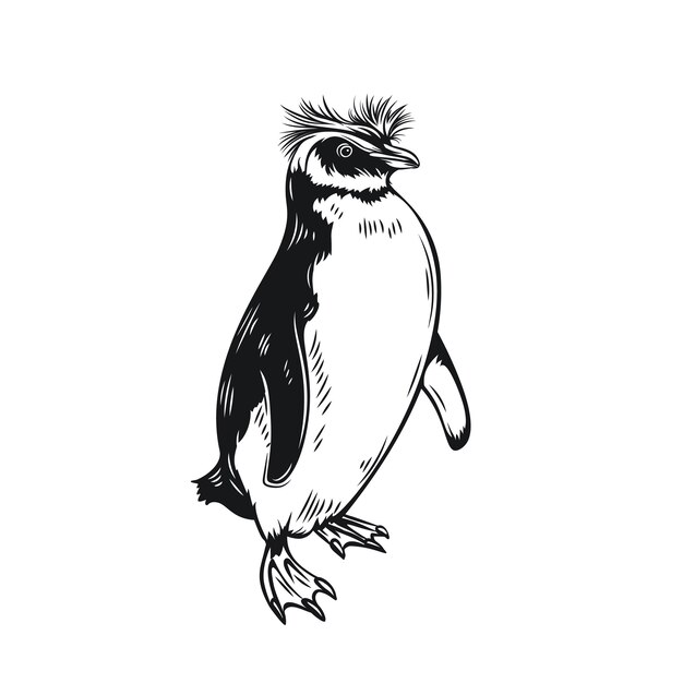 ペンギンのロゴデザイン プレミアムベクター