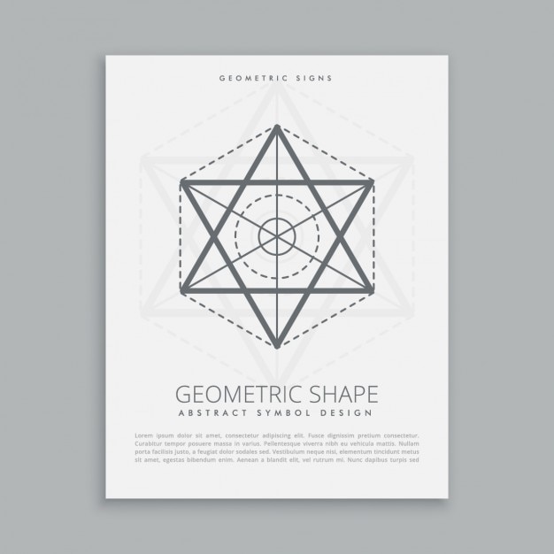 Free vector pentagram shape poster