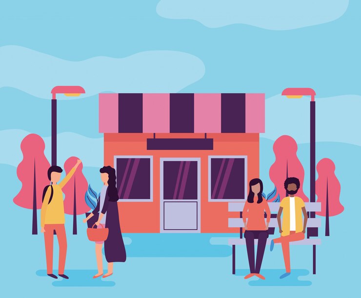 Free Vector people activities outdoors