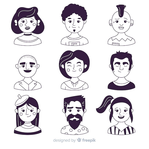 Free vector people avatar collection