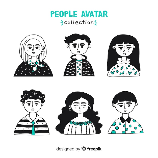 Vettore gratuito collezione di avatar di persone