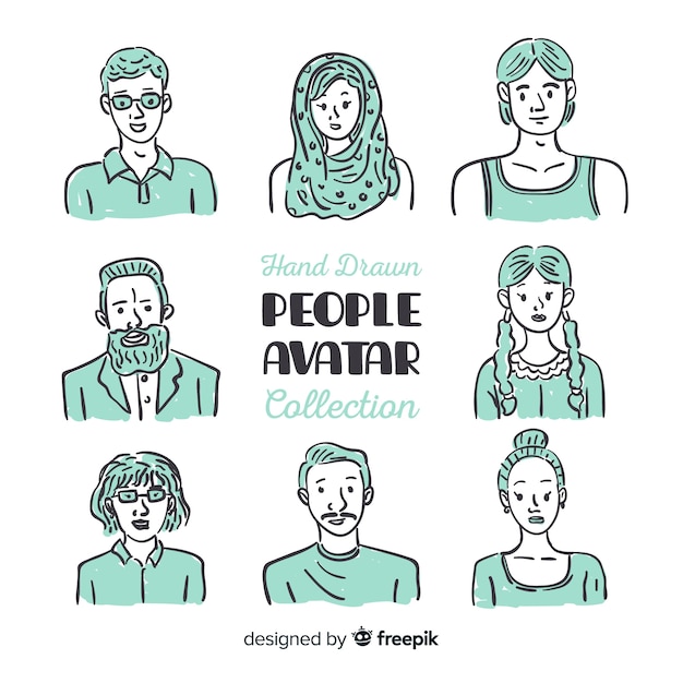 Free vector people avatar collection