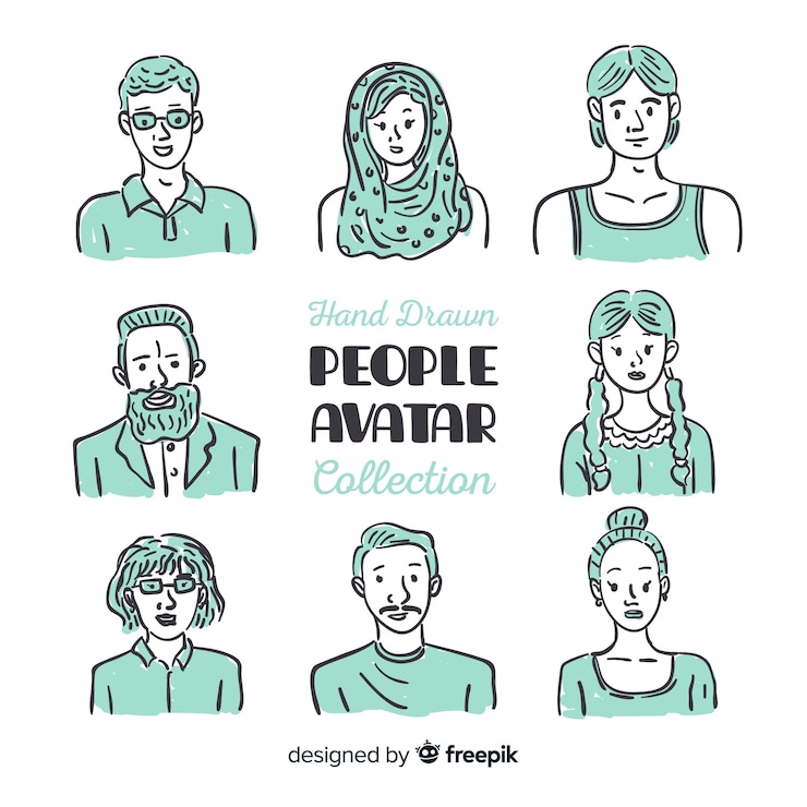 Free Vector people avatar collection