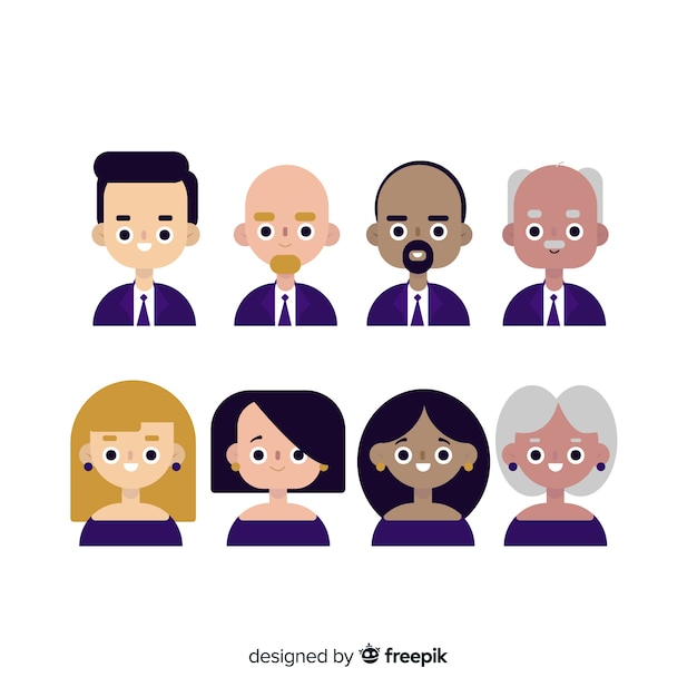 Free vector people avatar collection