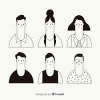 Free vector people avatar collection