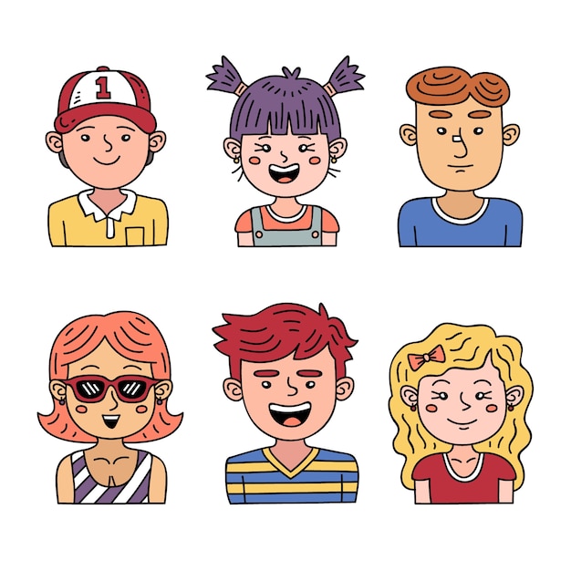 Free vector people avatar concept for illustration