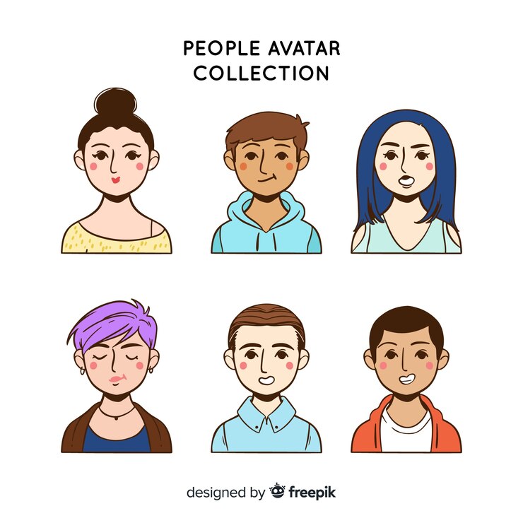 무료 Vector 사람들이 아바타 팩