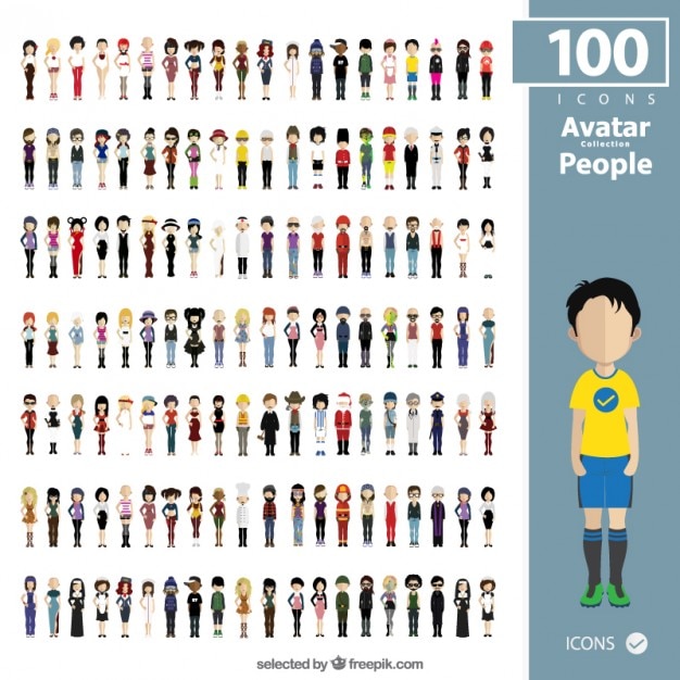 Free vector people avatars collection