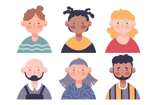 Free vector people avatars collection