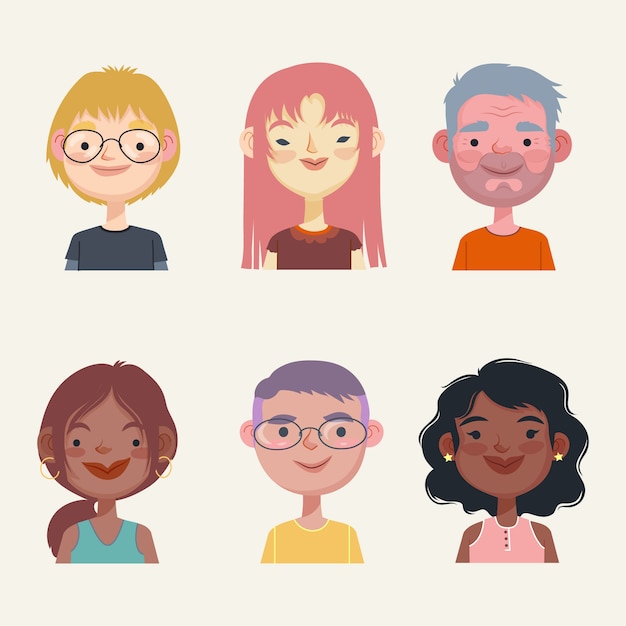 Free vector people avatars collection