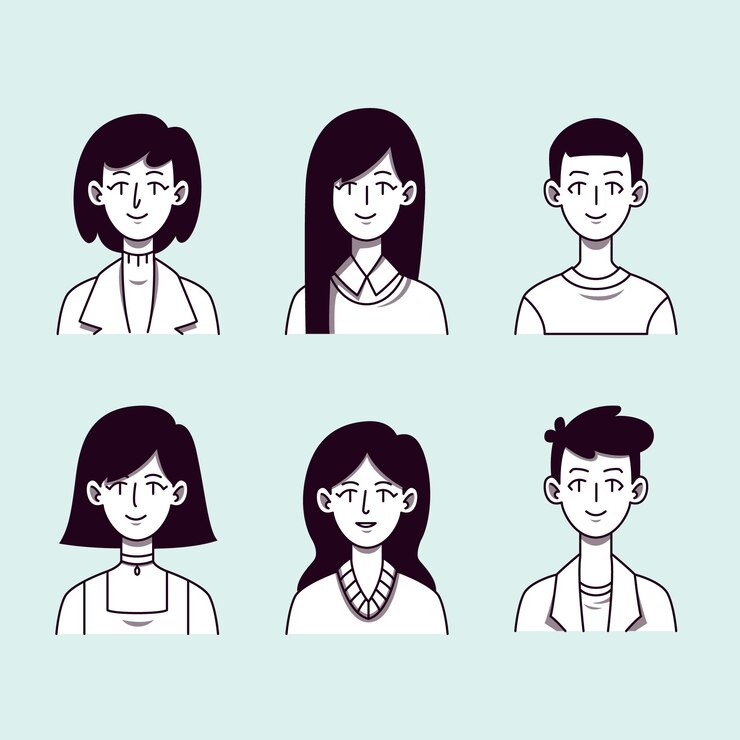 무료 Vector 사람들이 아바타 모음