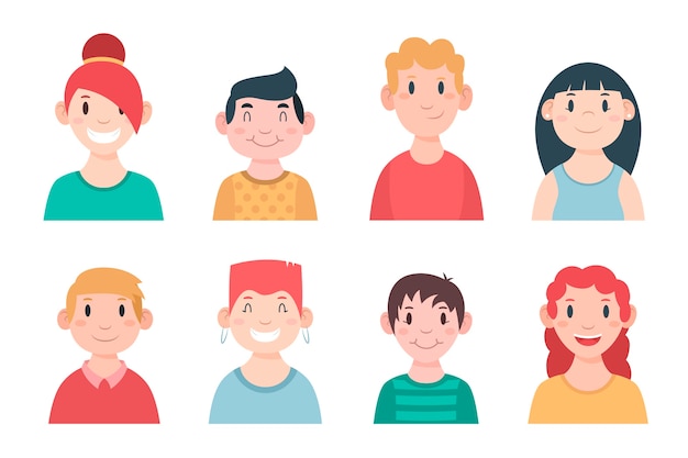 People avatars illustration concept