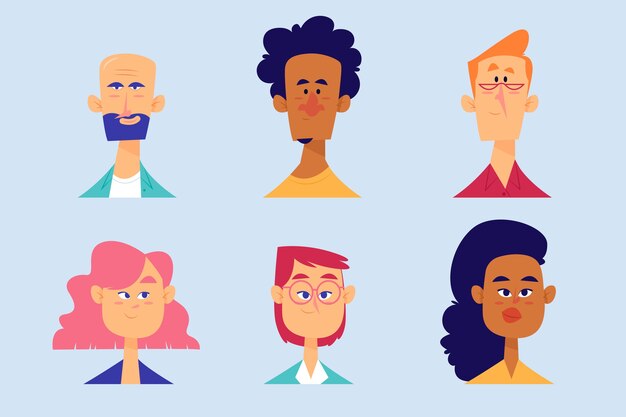 People avatars illustration concept