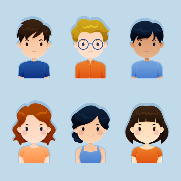 People avatars illustration concept