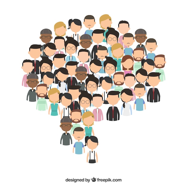 Free vector people background design