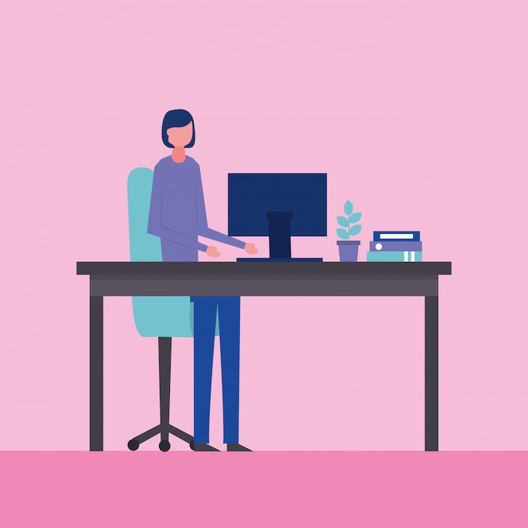 Free Vector people business in office