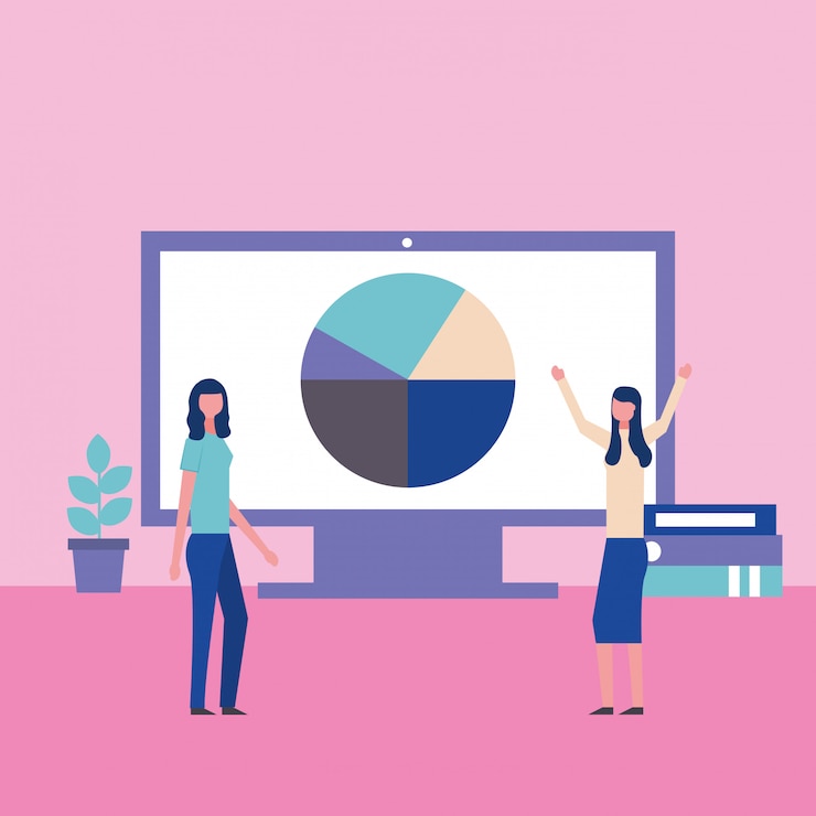 Free Vector people business in office