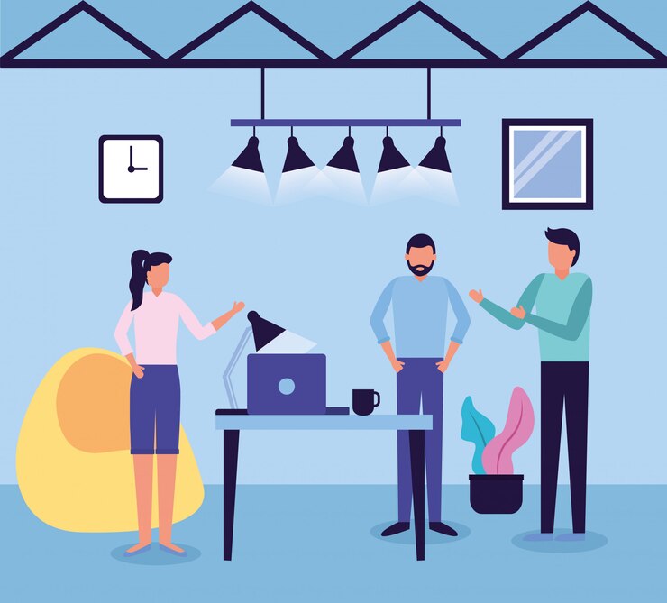 Free Vector people business work