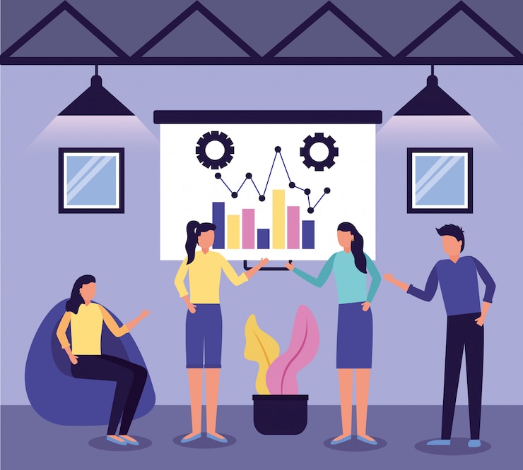 Free Vector people business work