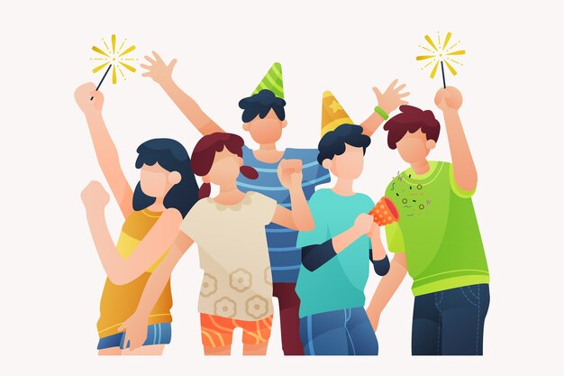 함께 축하하는 사람들
