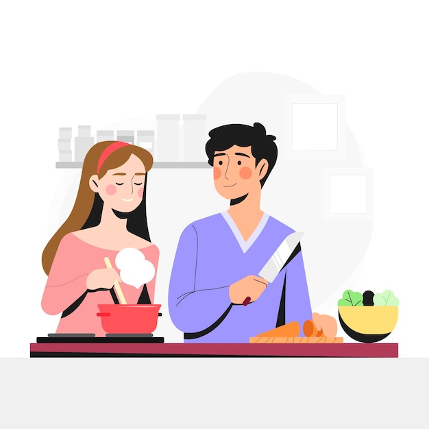People cooking concept