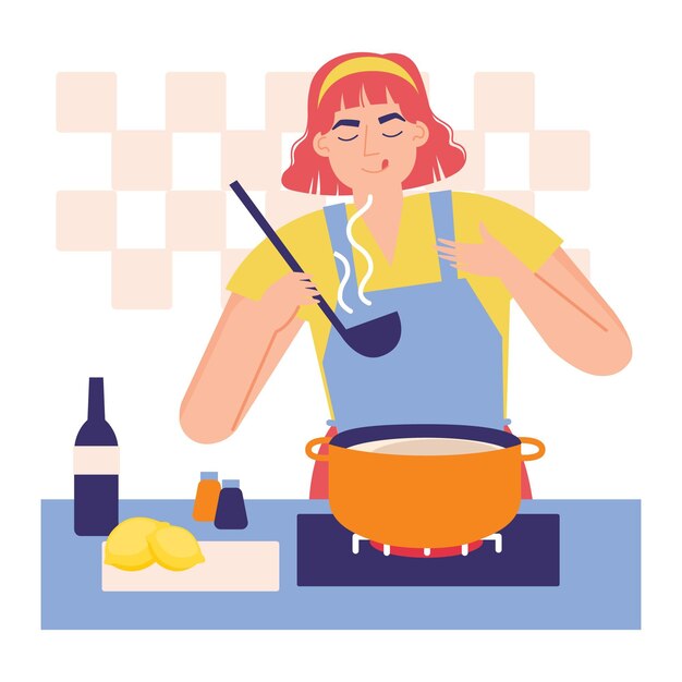 People cooking concept