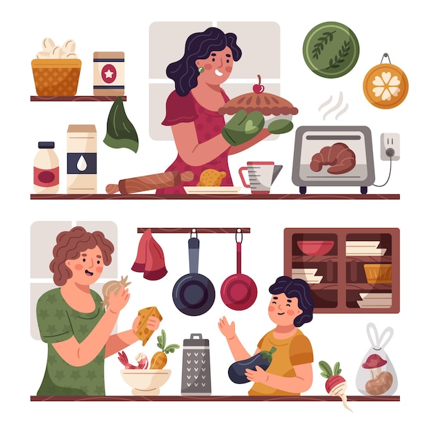 People cooking concept