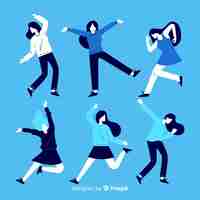 Free vector people dancing collection