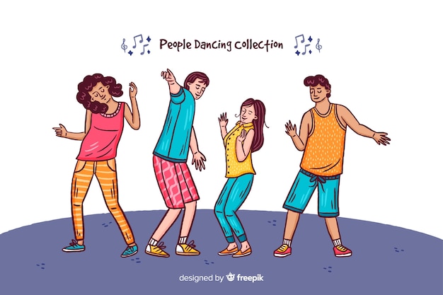 Free vector people dancing collection