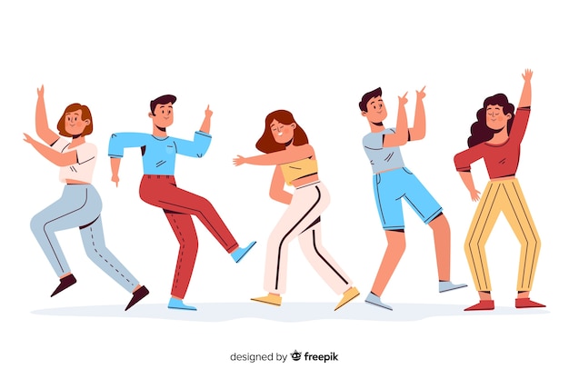 Free vector people dancing