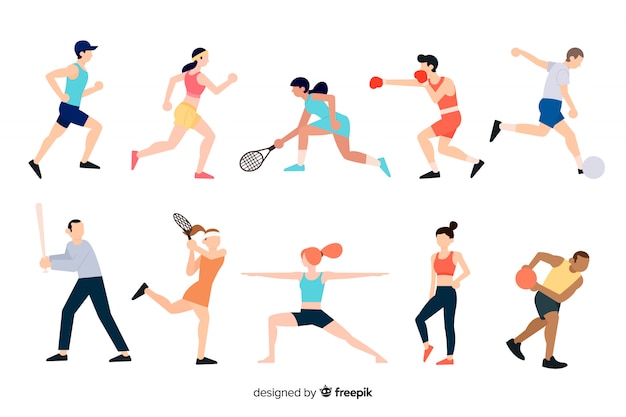 Free vector people doing different actions