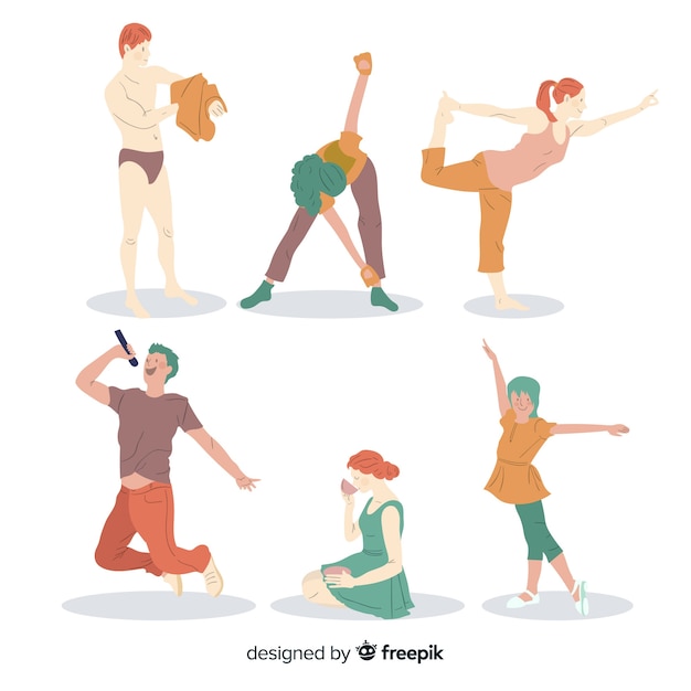 Free vector people doing things collection