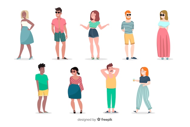 Free vector people doing things