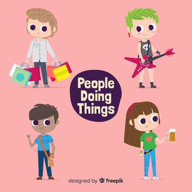 People doing things