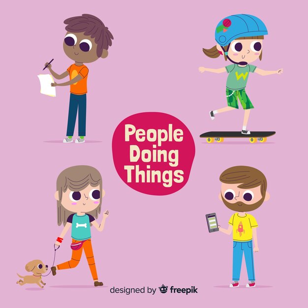 People doing things