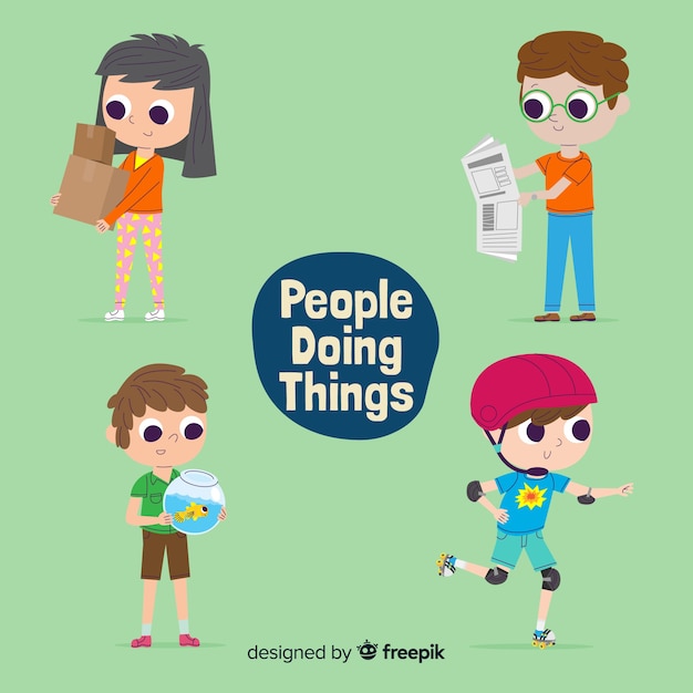 People doing things