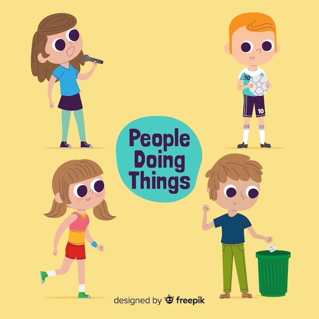 People doing things