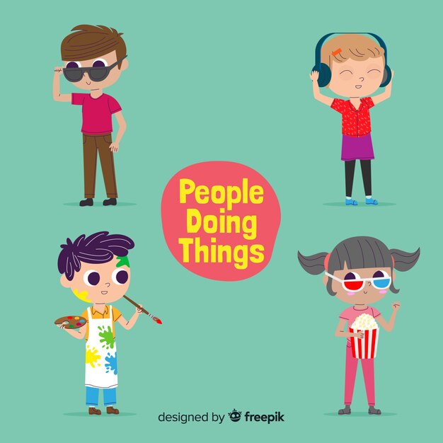 People doing things