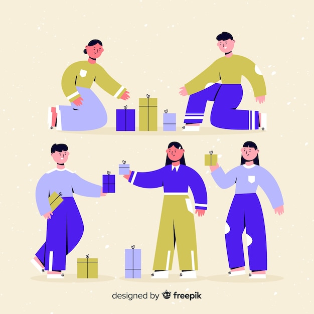 Free vector people doing things