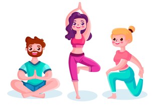 Yoga cartoons